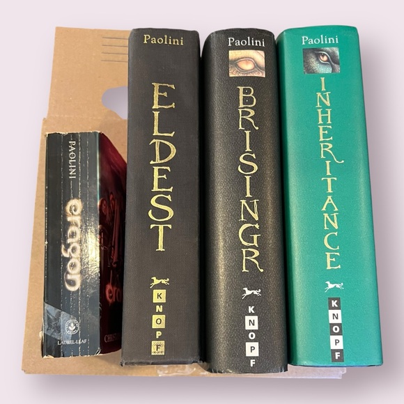 The Eragon 4 book series - Christopher Paolini 
1 paperback, 3 hardcovers - Picture 7 of 16